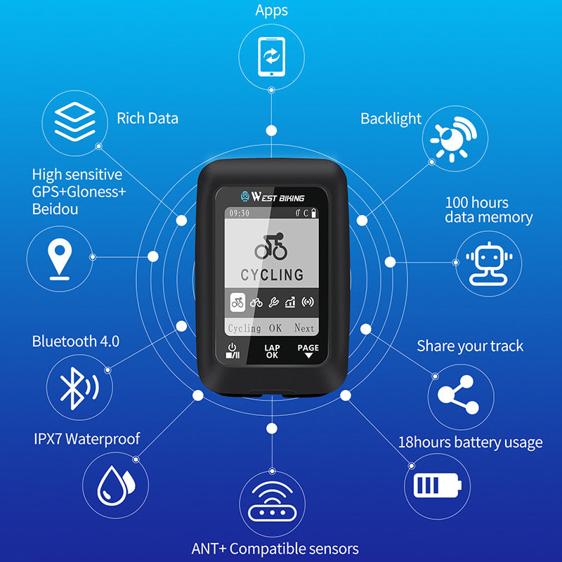 Wireless Odometro Luminoso Ciclismo