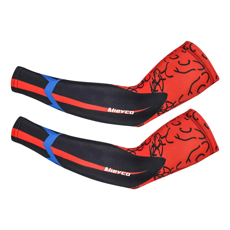 Sports Arm Sleeve Compression Manguito Rockbros Cycling Summer UV Protection Bike Cuffs Volleyball Tattoo Cover Luvas Ciclismo