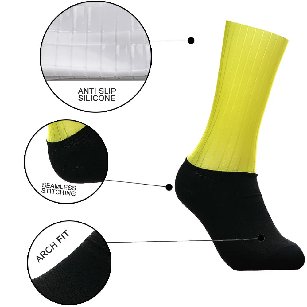 Team Cycling Seamless Aero New Socks Bike Socks Anti Slip Road Bicycle Socks Outdoor Racing Bike Compression Sport Socks