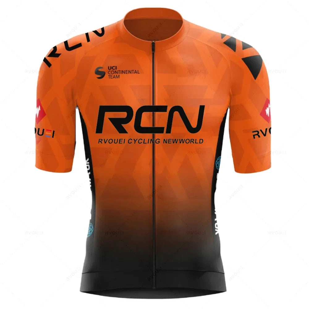 2023 RCN Team Cycling Jersey Set Summer Breathable Road Bicycle Suit Riding Uniform Bike MTB Clothing New Sports Cycling Kits