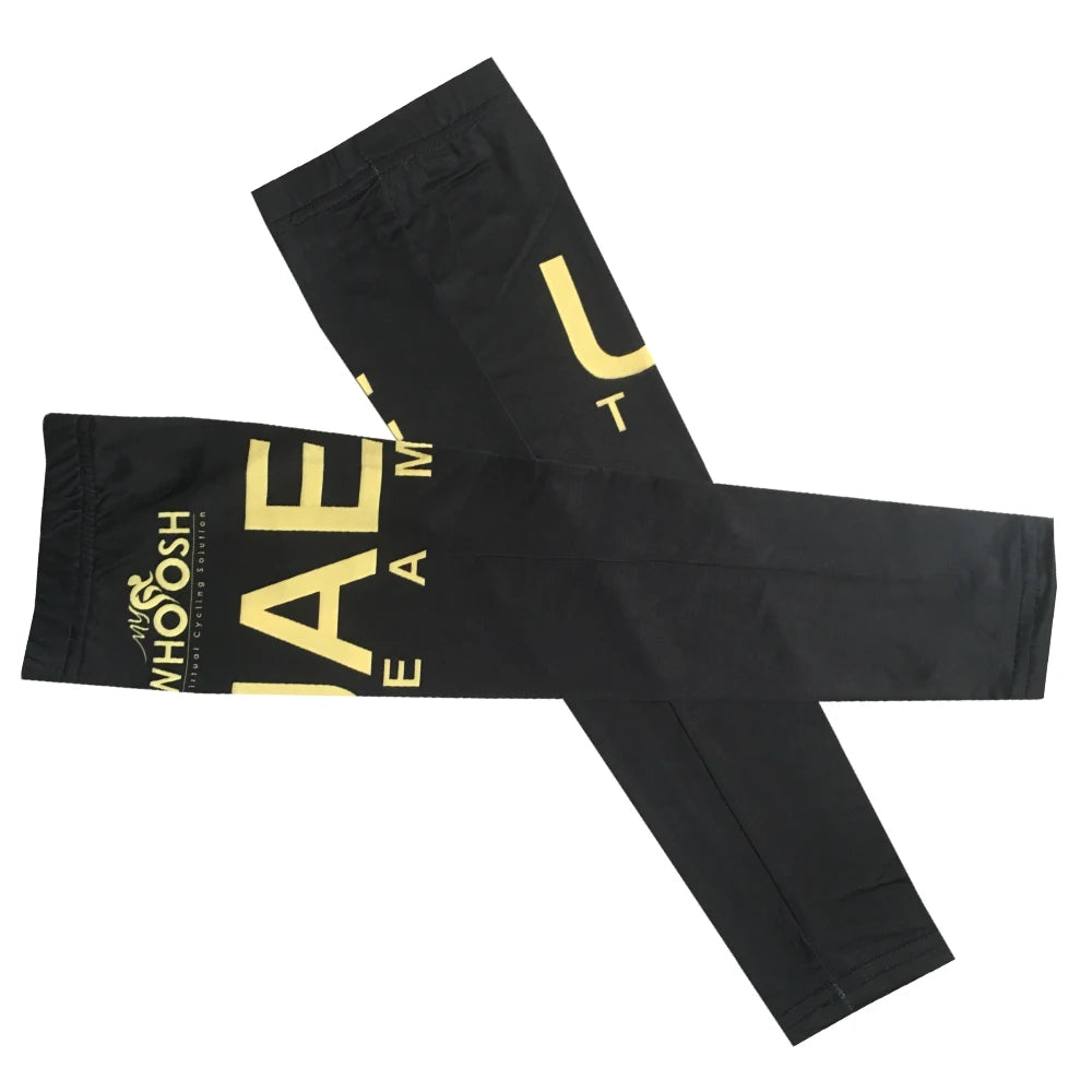 2025 UAE Team Bike Sleeves Arm Warmers Men Women Gold Color Running Quick Dry Ropa Ciclismo MTB Cycling Arm Cuffs Protection