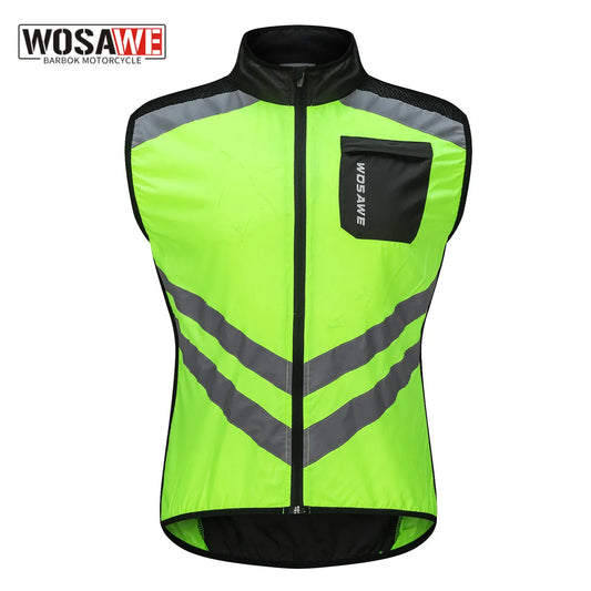 WOSAWE Men Sleeveless Cycling Vest Ciclismo Bike Bicycle Undershirt Jersey Windproof Cycling Clothing Motorcycle Vest