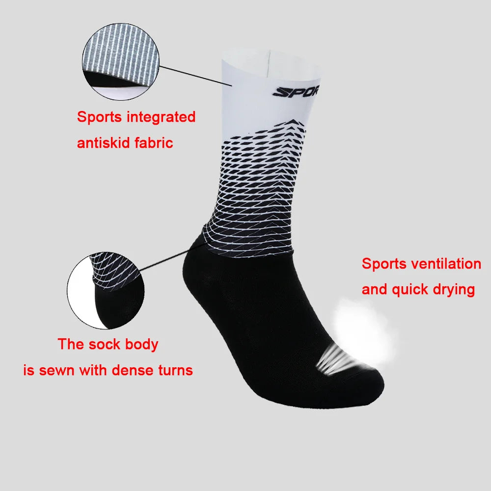 New 2024 Cycling Socks Men Women Road Bicycle Socks Outdoor Brand Racing Bike Compression Sport Socks Calcetines Ciclismo